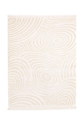 Covor Modern Living Crem/Alb din Acril Dreptunghiular - Aysil 2960A